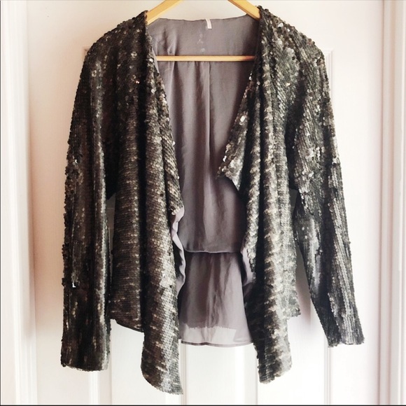 Free People Drippy Sequin Jacket Size Small - Picture 5 of 7